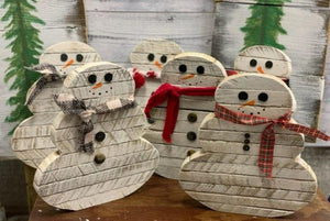 Tobacco Stick Snowman, Wooden Snowman, Christmas Décor, Christmas Gift, Leaning Snowman Décor