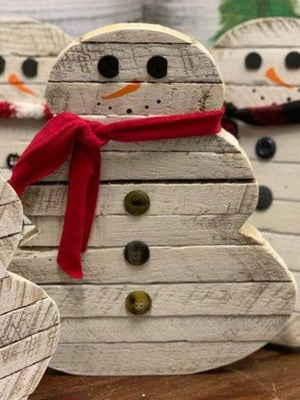 Tobacco Stick Snowman, Wooden Snowman, Christmas Décor, Christmas Gift, Leaning Snowman Décor