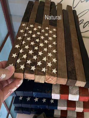 Small Tobacco Stick American Flags, Wooden Flags, Rustic Flags